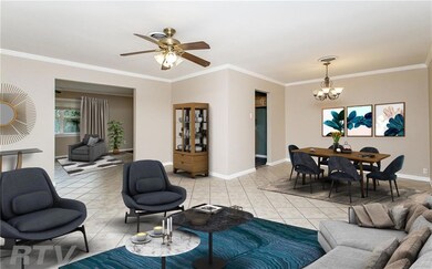 FORMAL LIVING AND DINING ROOM - VIRTUALLY STAGED