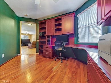 Office with built in cabinetry