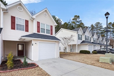 View of front property with a garage