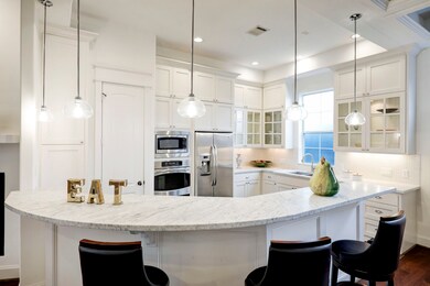Second floor living with an open concept kitchen,