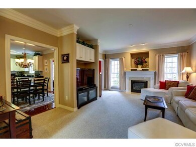 With built in cabinetry and fireplace