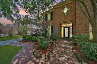 Beautiful stamped concrete sidewalks enhance the f