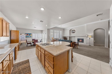 The open concept allows for easy access to the liv