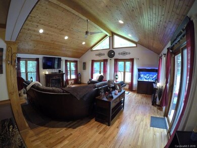 Fantastic tongue and groove natural wood vaulted c