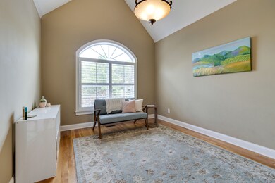 Huge office or potential 5th bedroom has vaulted ceilings and a closet!