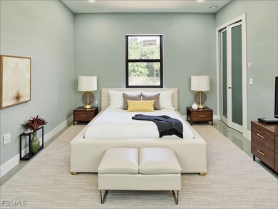 Bedroom with baseboards and recessed lighting
