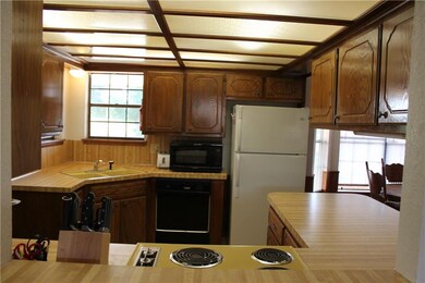 View of the kitchen looking through the window int