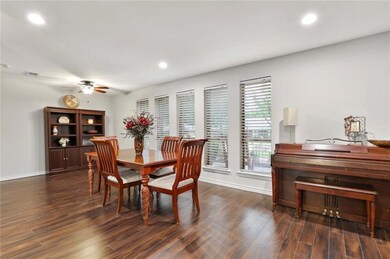 Formal living and dining open into each other.  Th