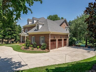 Side View Showing Three Car Garage