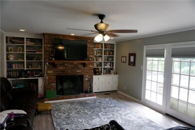 Wonderful family room view with built-ins.