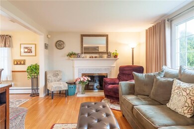 Living room with fireplace