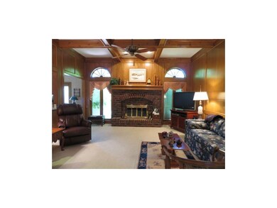 Beautiful family room with gas log fireplace