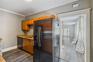 Kitchen view toward front door