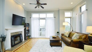 Wood burning fireplace with gas start.