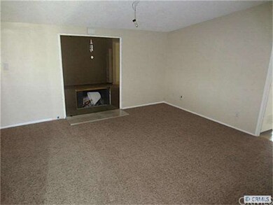 Living room with new carpet