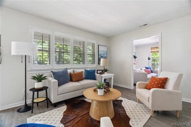 Living room featuring hardwood / wood-style floors