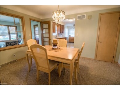 This large dining room is suited for all your fami