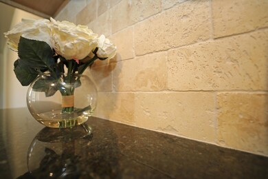 Granite Counters and Tile Backsplash