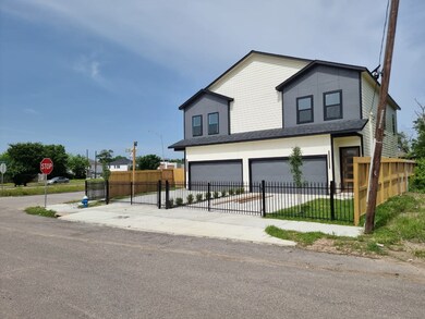 Modern duplex with a sleek exterior, featuring two