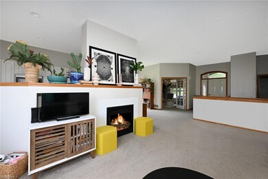 Living room includes a gas fireplace
