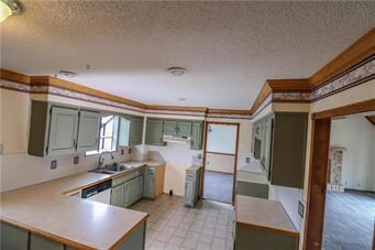 Kitchen view from garage