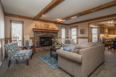 New carpet, fresh paint, gas fireplace.