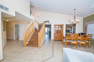 Entering the home.