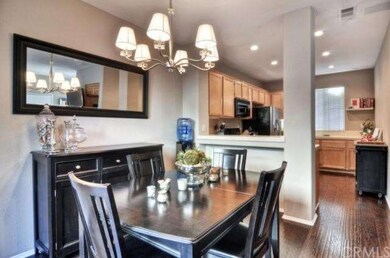 Dining area open to the kitchen