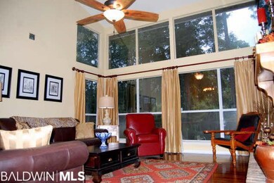 Large windows overlooking the golf course
