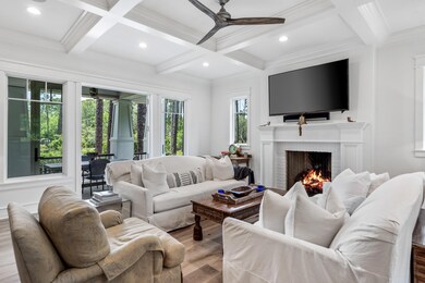 Living room w Fireplace & Views