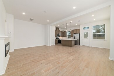 open concept living room and kitchen on first floor