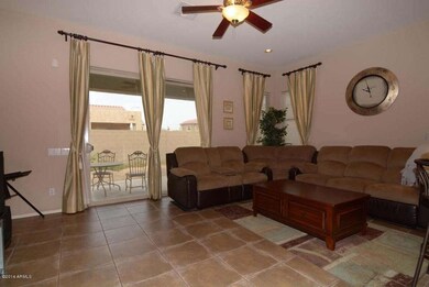 Family Room w/ oversized tile floors