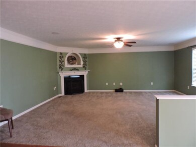 Family room has built in surround sound and a gas 