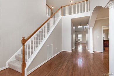 Spacious two story Foyer.  Shiny Wood Floors, Fres