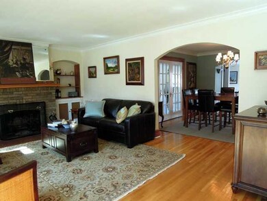 Living Room. Large living room with woodburning fi