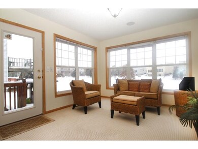 Gorgeous sunroom with access to deck making outdoo