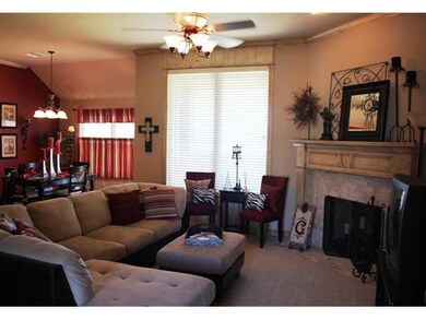 Living Room. Living room with Gorgeous fireplace a