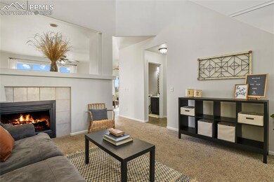 The fireplace is double sided and can be enjoyed f