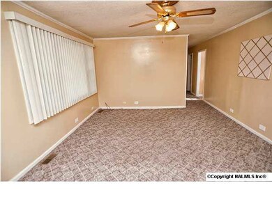 Spacious living room with crown