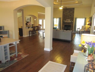 from the foyer with the dining room to your left.