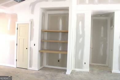 shelving off kitchen and living