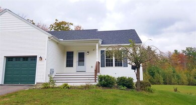 Covered front porch, end unit.