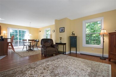 Living room open to dining area.