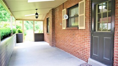 The covered patio is perfect for entertaining