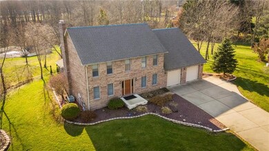 Aerial front view, at end of cul de sac