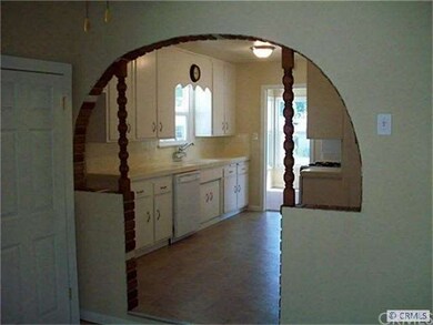 Looking from the family room into the kitchen