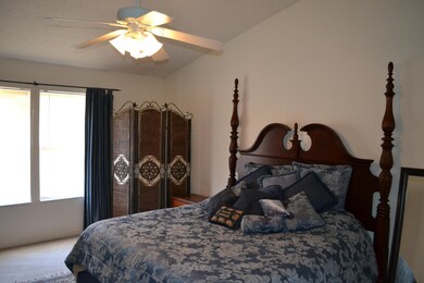 Vaulted master bedroom.