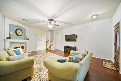 Living room has a GAS LOG FIREPLACE and is just off of the kitchen.