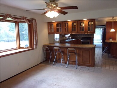 Dining Room area with bright bay window and conven