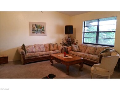 Living Room with Vaulted Ceiling